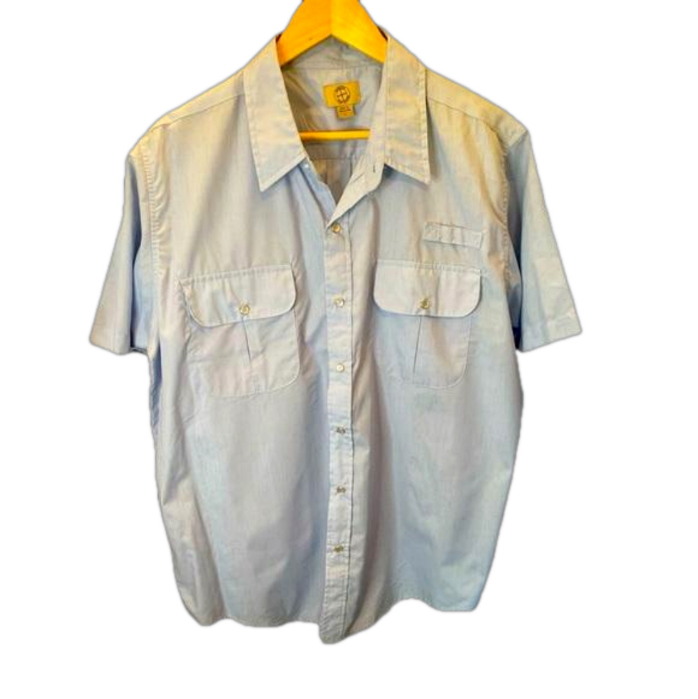 Mans size L Haband traveler short sleeve lightweight cotton shirt